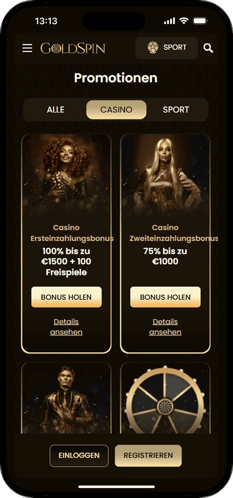 GoldSpin Promotionen Casino